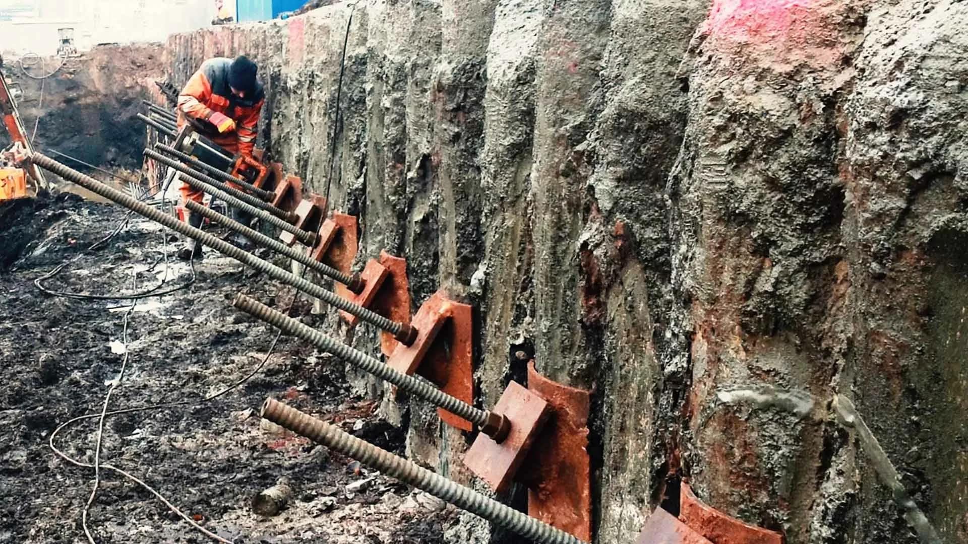 Укрепление фундамента буронабивными сваями